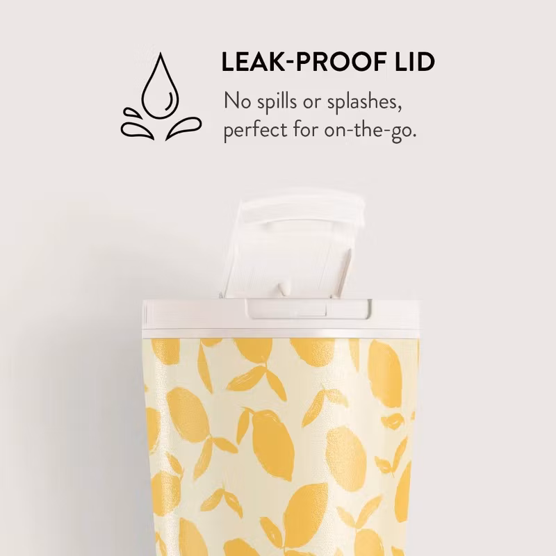 Burga Lemon Tart 500 ml Termosmugg med lock och sugrör i rostfritt stål