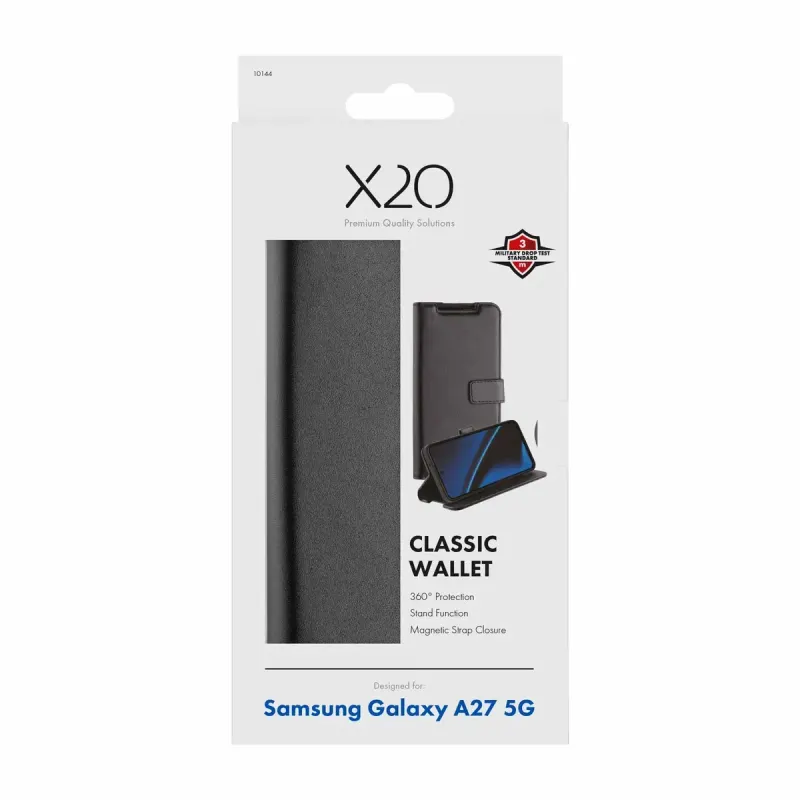 X2O Classic Wallet Plånboksfodral för Samsung Galaxy A27 5G Svart