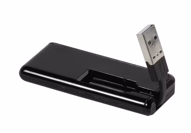 Vivanco 4-portars passiv USB-A 2.0-hubb Svart