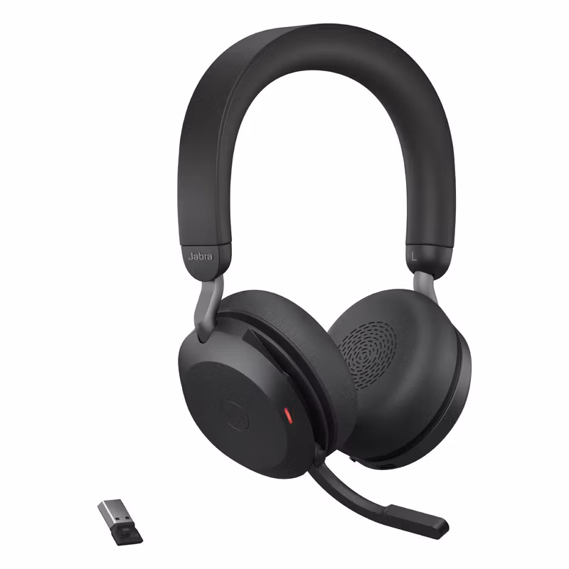Jabra Evolve2 75 Trådlöst Headset med Laddningsställ Svart