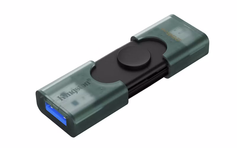 Kingston DataTraveler Duo 256 GB USB 3.2 Gen 1 USB-A/USB-C USB-minne Svart/Grön