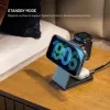 FIXED MagPowerstation Alu 3 FIXMPOS-AL3-BK 25 W Qi2.2 3-i-1 Trådlös laddstation för iPhone och Apple Watch Svart