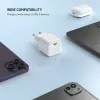 FIXED Mini FIXCG65M-CC-WH 65 W GaN USB-C Väggladdare med 2 m kabel Vit