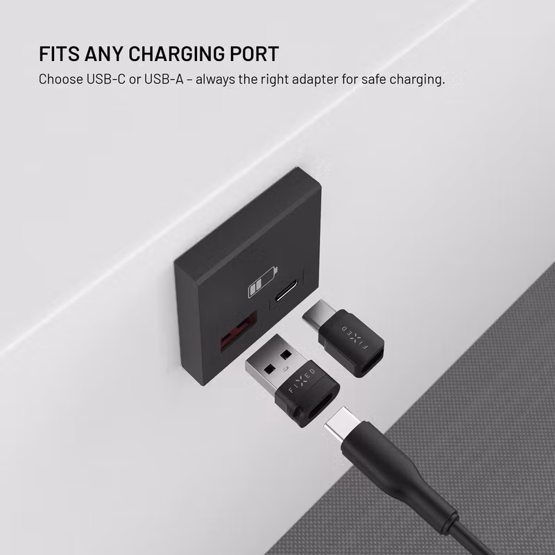 FIXED Data Blocker 2in1 USB-A och USB-C 240 W Dataspärr Svart