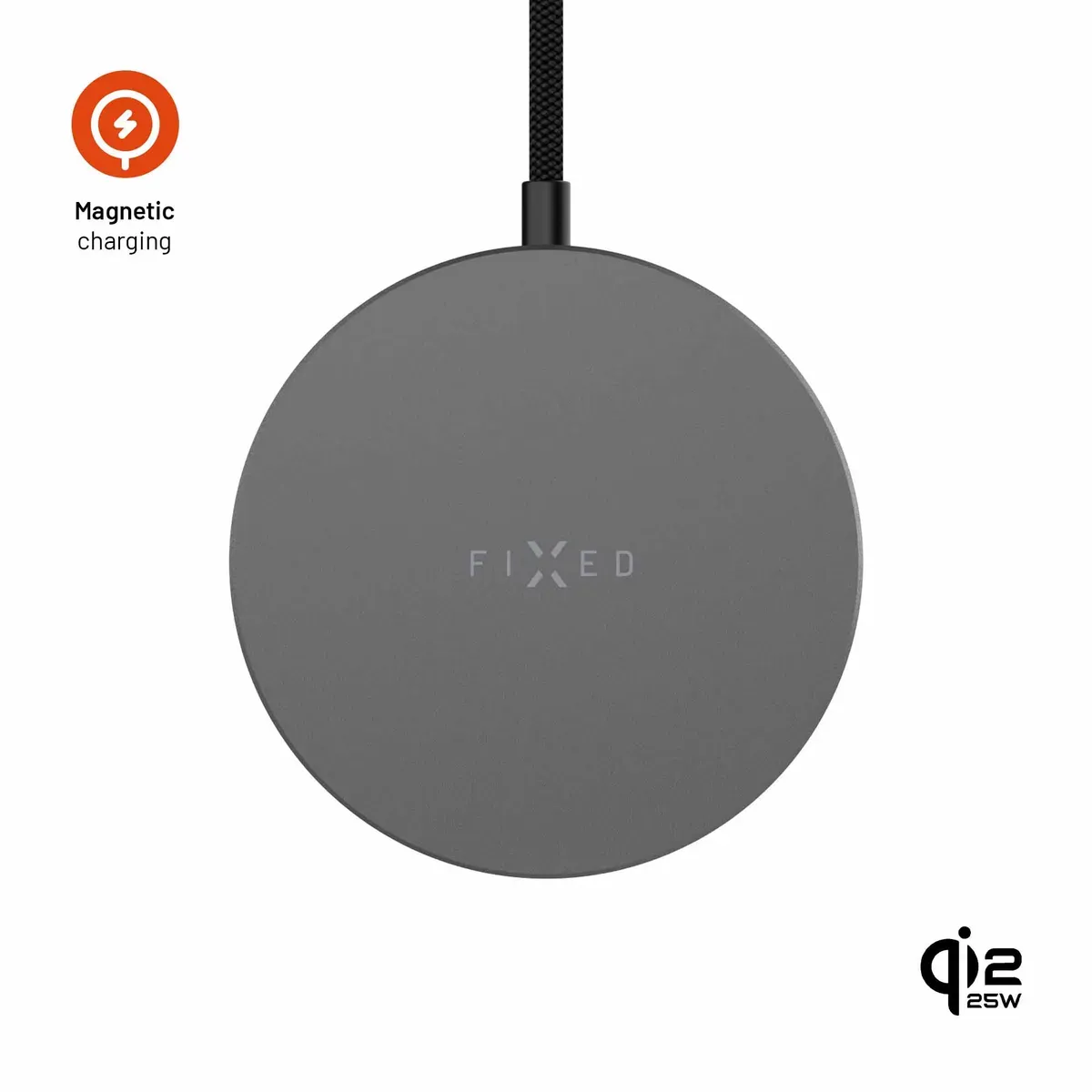FIXED MagPad Slim FIXMPADS2-GR 25 W Qi2.2 Trådlös laddare Space Grey