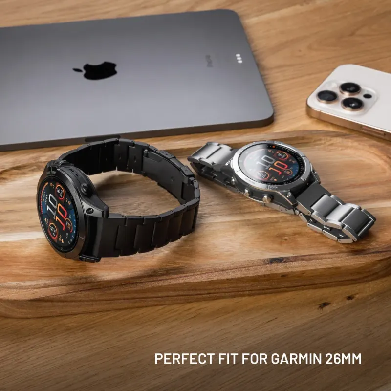 FIXED Titanium Strap Titanarmband för Garmin QuickFit 26 mm Naturlig titan