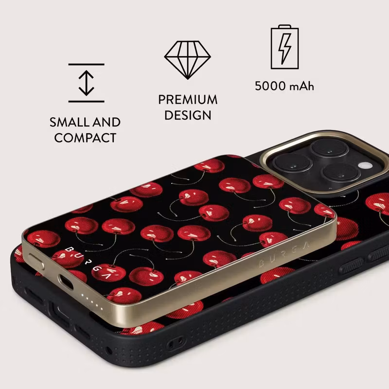 Burga Cherrybomb 5 000 mAh MagSafe-powerbank Guld