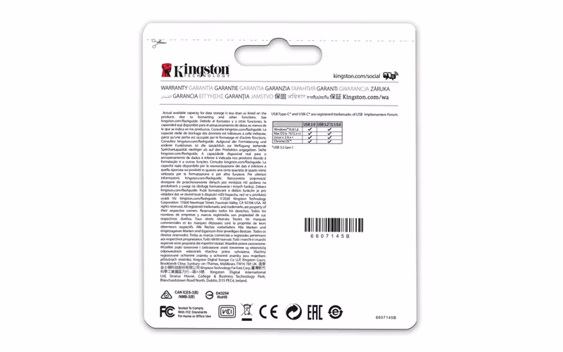 Kingston DataTraveler microDuo 3C 64 GB USB 3.2 Gen 1 / USB-C USB-minne Lila/Silver