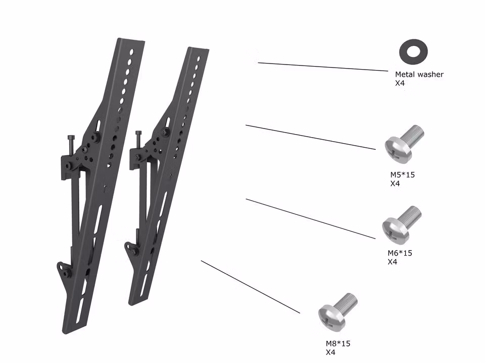 Multibrackets M Pro Series Tilt Arms 400 mm Lutningsbara skärmarmar 2-pack Svart