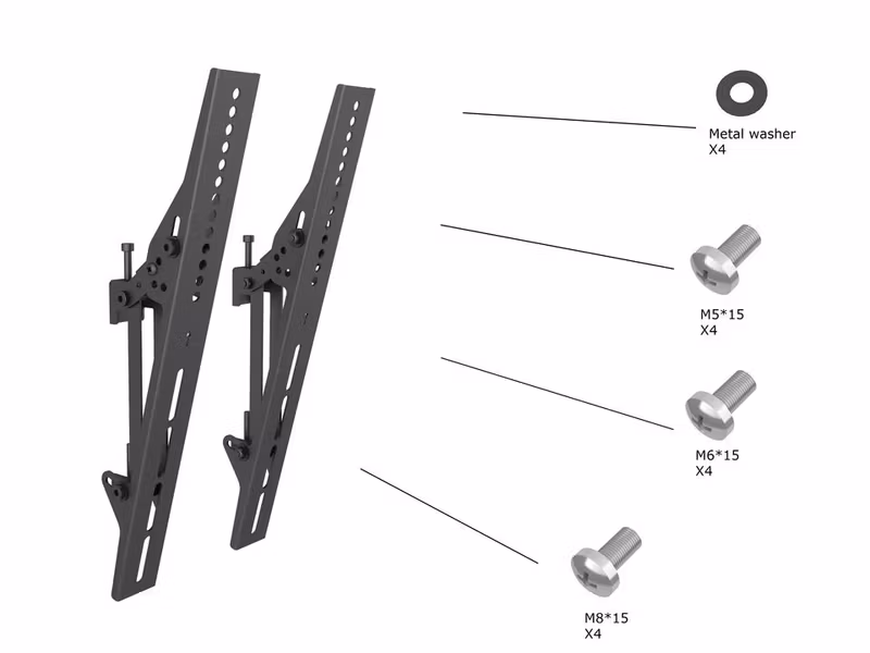 Multibrackets M Pro Series Tilt Arms 400 mm Lutningsbara skärmarmar 2-pack Svart