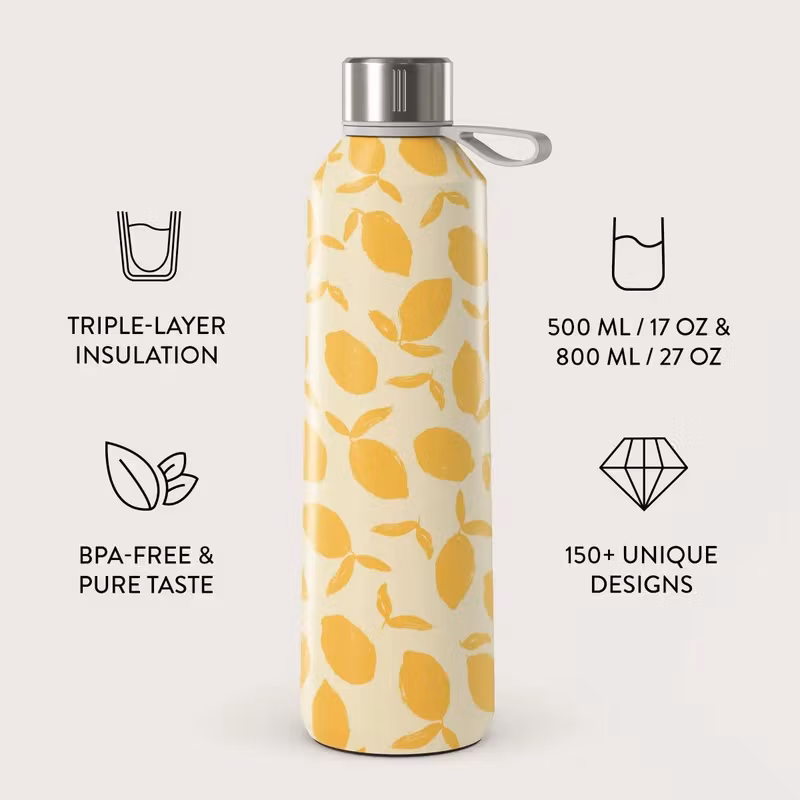 Burga Lemon Tart 800 ml Vatten-/Termosflaska i rostfritt stål