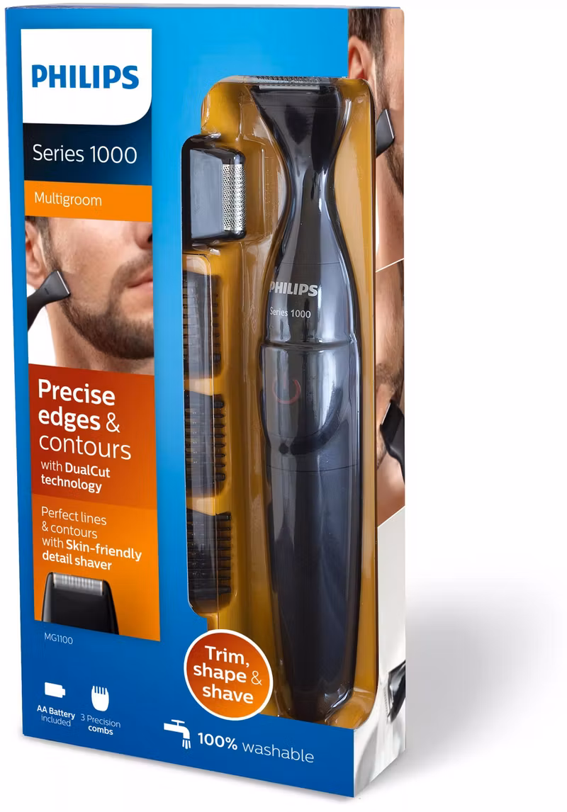 Philips Multigroom Series 1000 MG1100/16 Skäggtrimmer Röd/Svart