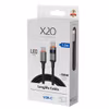 X2O Longlife 100 W USB-C till USB-C-kabel med LED-display 1,5 m Svart