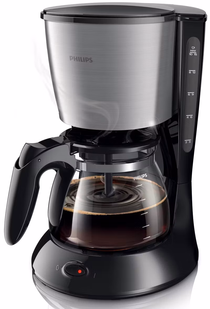 Philips Daily Collection HD7462 1,2 liter Kaffebryggare Rostfritt stål/Svart