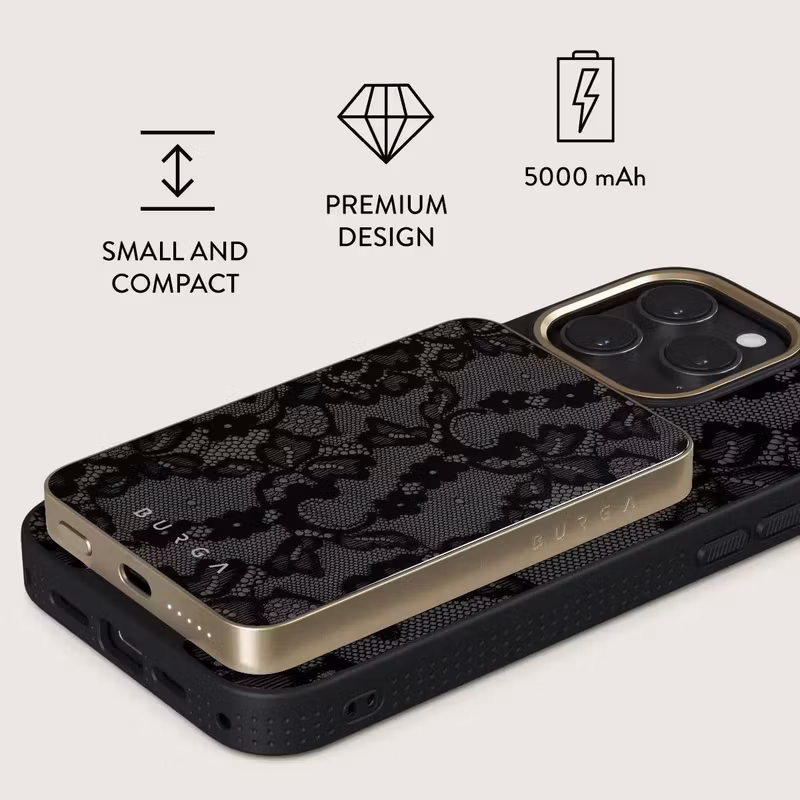 Burga Magnetic 5 000 mAh MagSafe Powerbank Guld