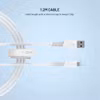 FIXED Liquid Silicone USB-A till Lightning 1,2 m Silikonkabel Vit