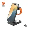 FIXED MagPowerstation Alu 3 FIXMPOS-AL3-BK 25 W Qi2.2 3-i-1 Trådlös laddstation för iPhone och Apple Watch Svart