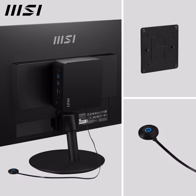 MSI Cubi NUC 1MG-014BEU Mini PC Barebone Intel Core 3 100U Svart