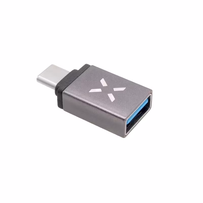FIXED LINK USB-C Hane till USB-A Hona Adapter Grå
