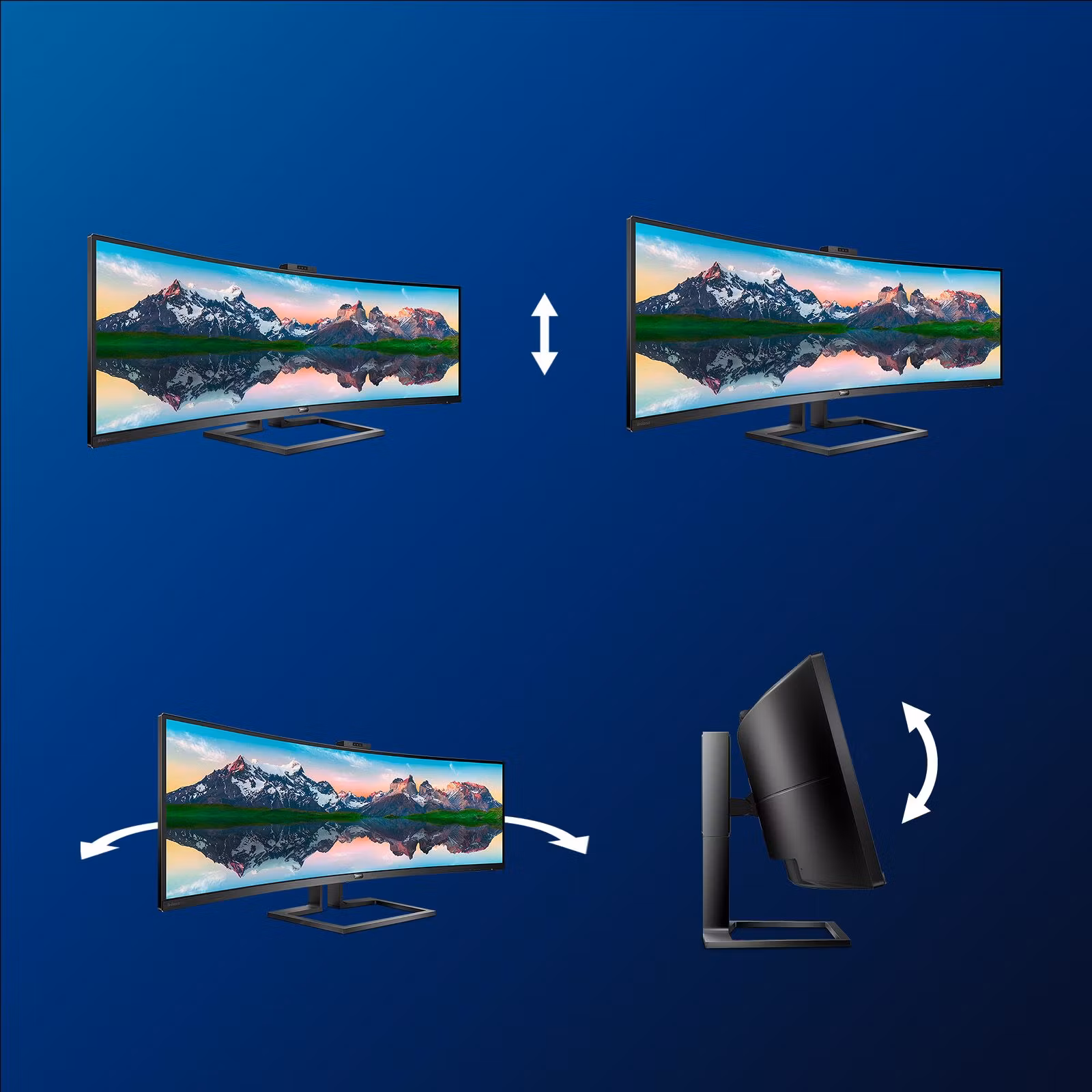 Philips Brilliance 499P9H 49" VA 32:9 Dual QHD Böjd USB-C-skärm