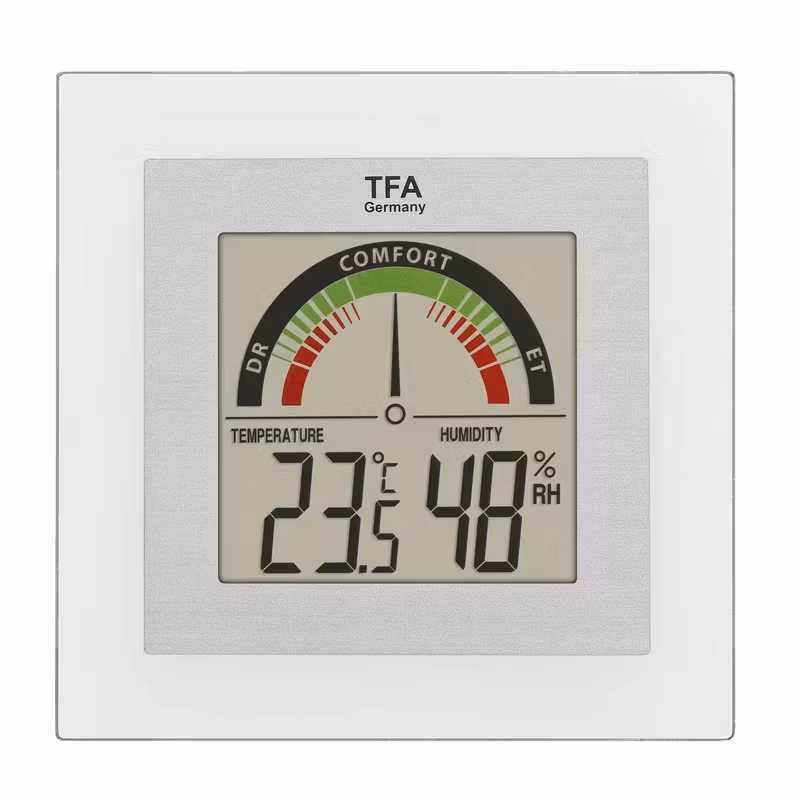 TFA Digital Inomhustermometer och Hygrometer Silver