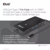 Club 3D CSV-1595 7-i-1 USB-C-dockningsstation med 2 × HDMI och 100 W PD Svart