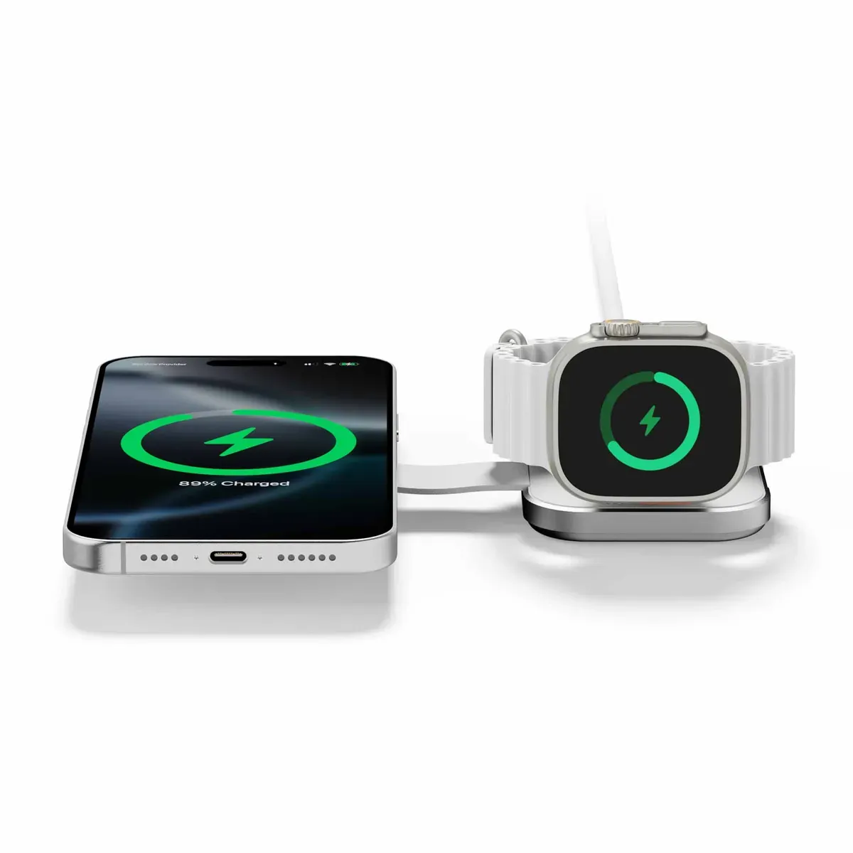 LINQ 2in1 Foldable LQTC021 MagSafe-kompatibel hopfällbar trådlös laddare