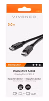 Vivanco DisplayPort-kabel 3 m Svart