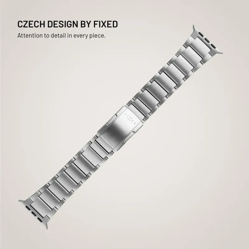 FIXED Titanium Strap Titanarmband för Apple Watch 44/45/46/49 mm Naturlig titan