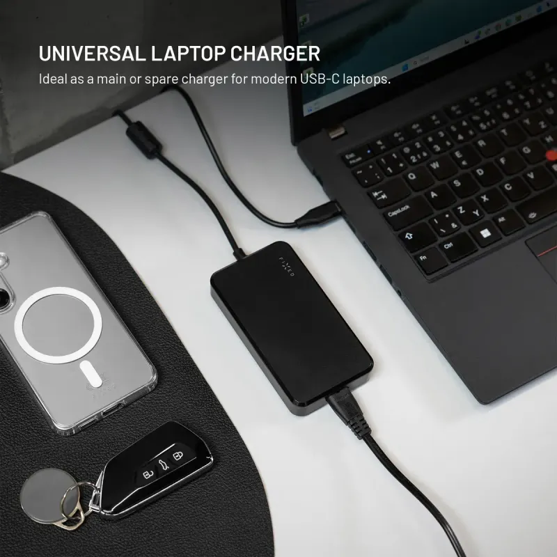 FIXED FIXCG100-PAD-BK 100 W GaN USB-C Laptopladdare 3 m Black