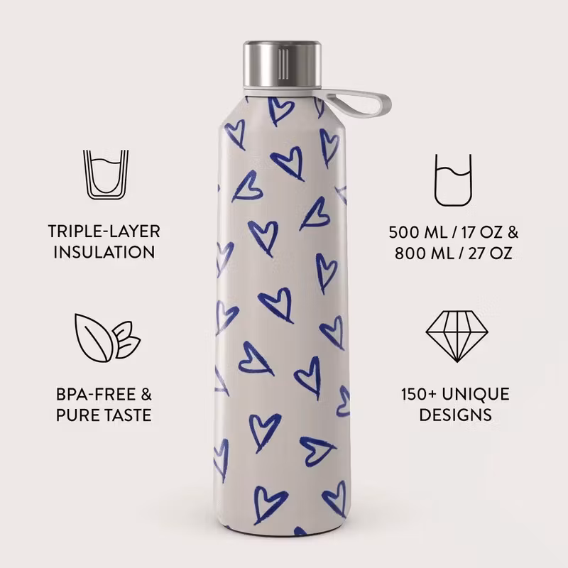 Burga Love Me Right 800 ml Vatten-/Termosflaska i rostfritt stål