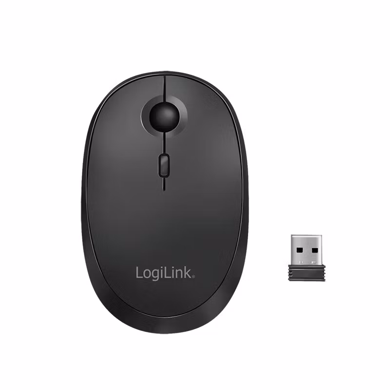 LogiLink ID0204 Trådlös Optisk Dual-mus 2,4 GHz Bluetooth 1 600 DPI Svart