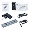 i-tec U3CHARGEHUB16 USB 3.2 Gen 1-hubb 16 portar med laddning och 90 W nätadapter Grå