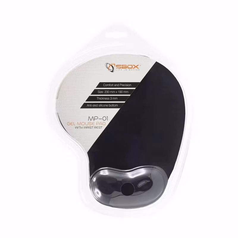 SBOX MP-01B Ergonomisk Musmatta Svart
