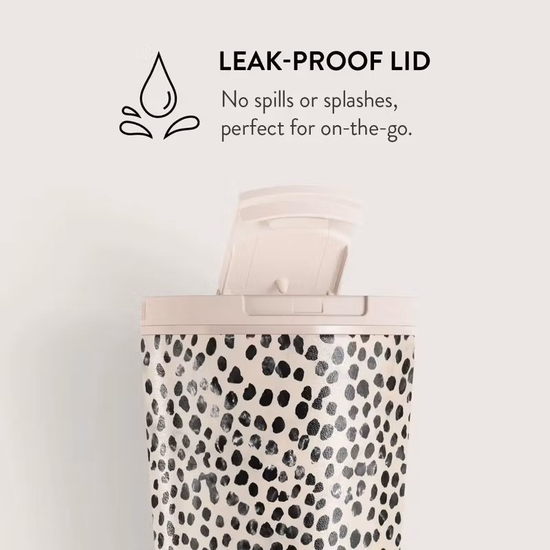 Burga Almond Latte 500 ml Termosmugg med lock och sugrör i rostfritt stål