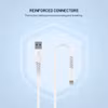 FIXED Liquid Silicone USB-A till Lightning 1,2 m Silikonkabel Vit