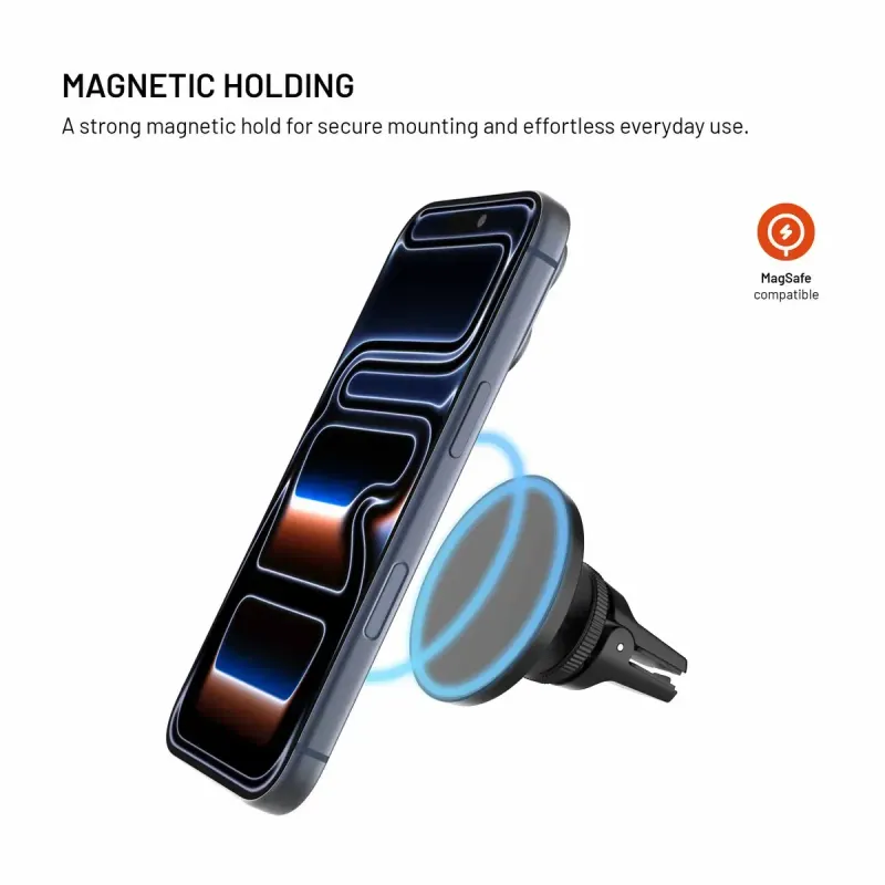 FIXED MagCircle Vent MagSafe-hållare för ventilationsgaller Svart