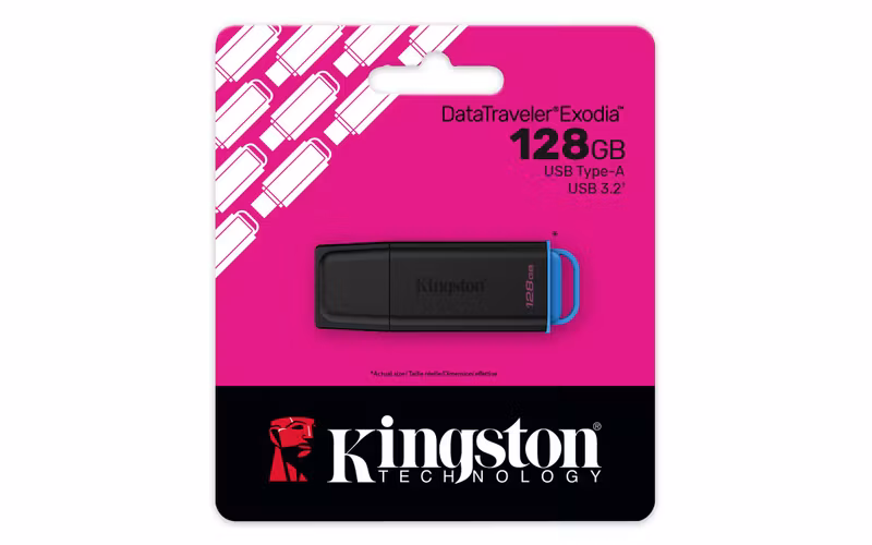 Kingston DataTraveler Exodia 128 GB USB 3.2 Gen 1 USB-minne Svart
