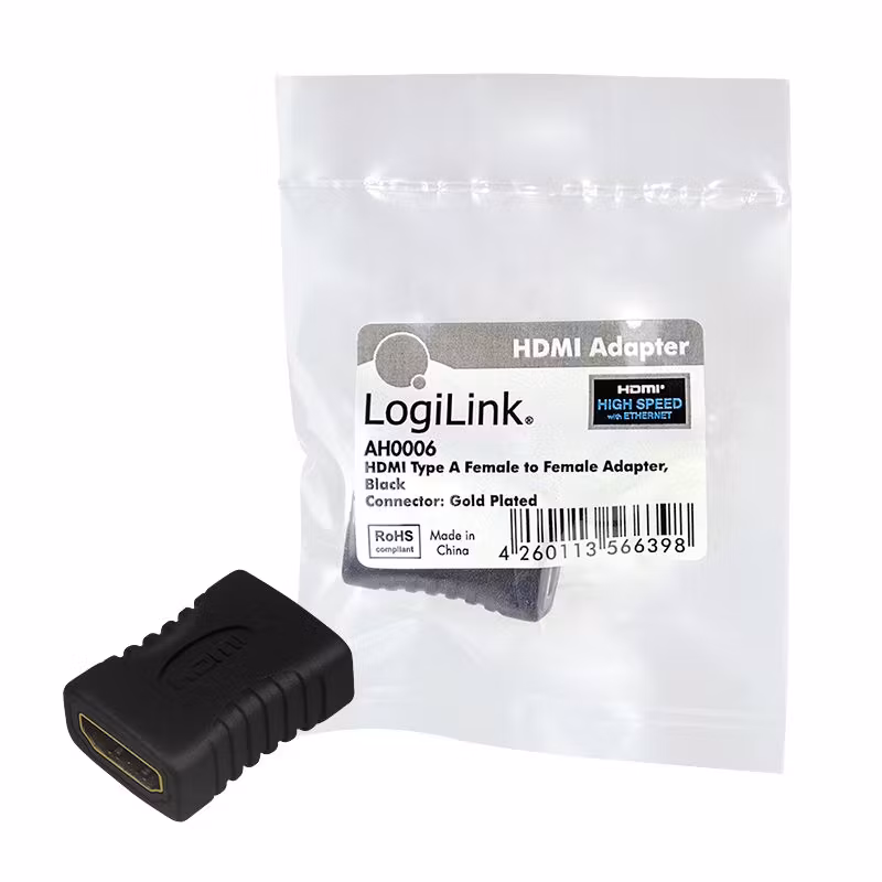 LogiLink AH0006 HDMI-koppling hona till hona Svart
