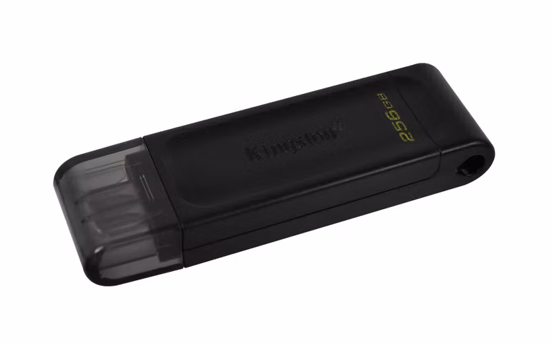 Kingston DataTraveler 70 256 GB USB-C 3.2 Gen 1 USB-minne Svart
