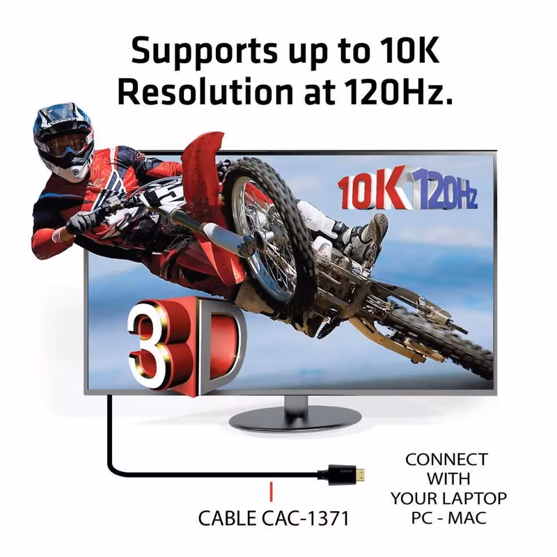 Club 3D CAC-1371 HDMI 2.1 Ultra High Speed HDMI-kabel 1 m Svart
