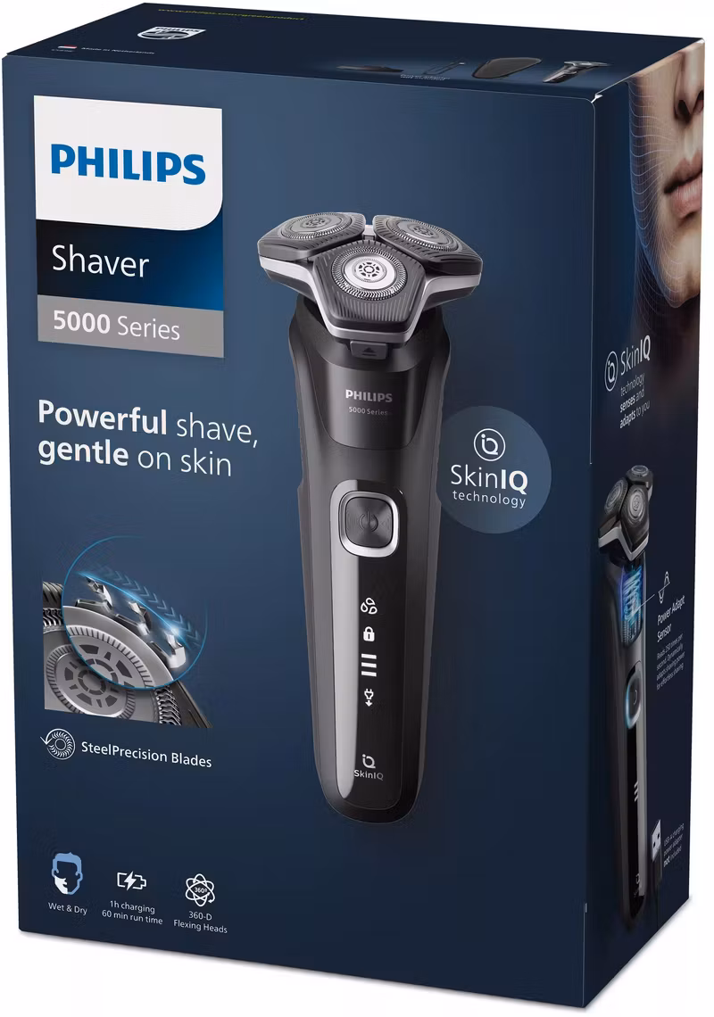 Philips Shaver Series 5000 S5898/35 Rakapparat för våt- och torrakning Deep Black