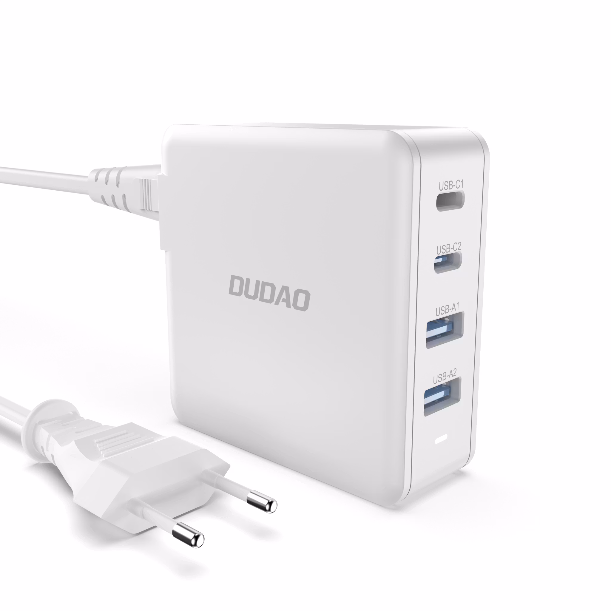 Dudao A100EU snabbladdare 100Watt GaN 2xUSB-C + 2xUSB-A