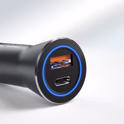 Dudao R4MAXupgrade Car Charger snabbladdare 45Watt 1xUSB-C + 1xUSB-A