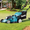 Makita sladdlös gräsklippare DLM481Z, 36Volt (2x18Volt) (blå/svart, utan batteri och laddare, med hjuldrift)