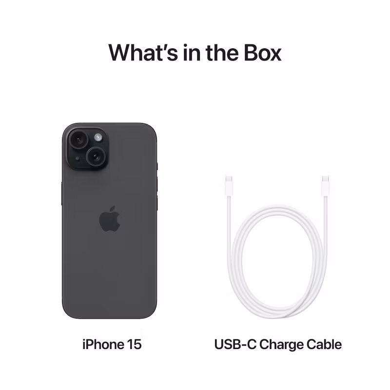RADERA: Apple iPhone 15 - 6.1 - 256GB, mobiltelefon (Svart, iOS)