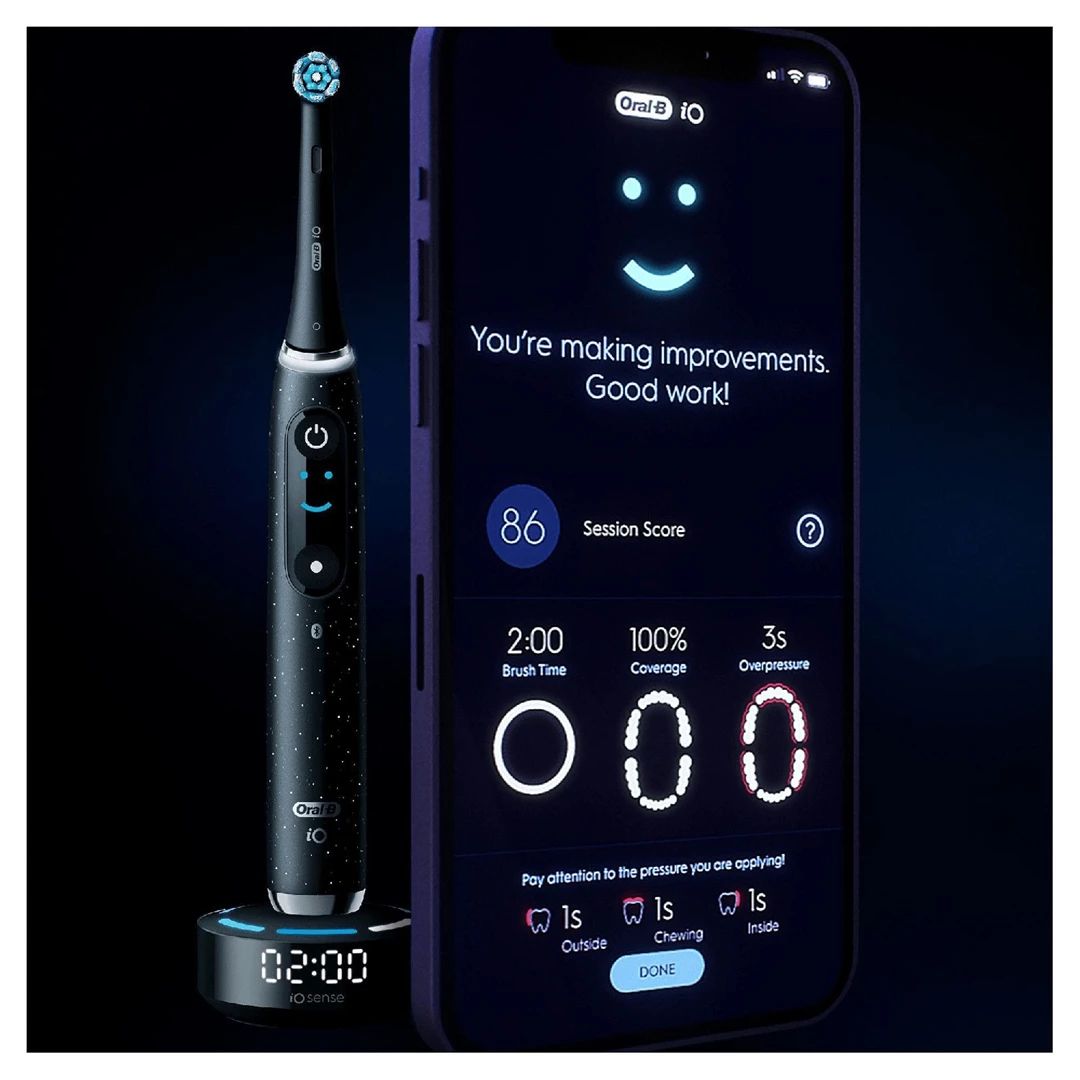Oral-B iO Series 10 Cosmic Black eltandborste med AI-teknik