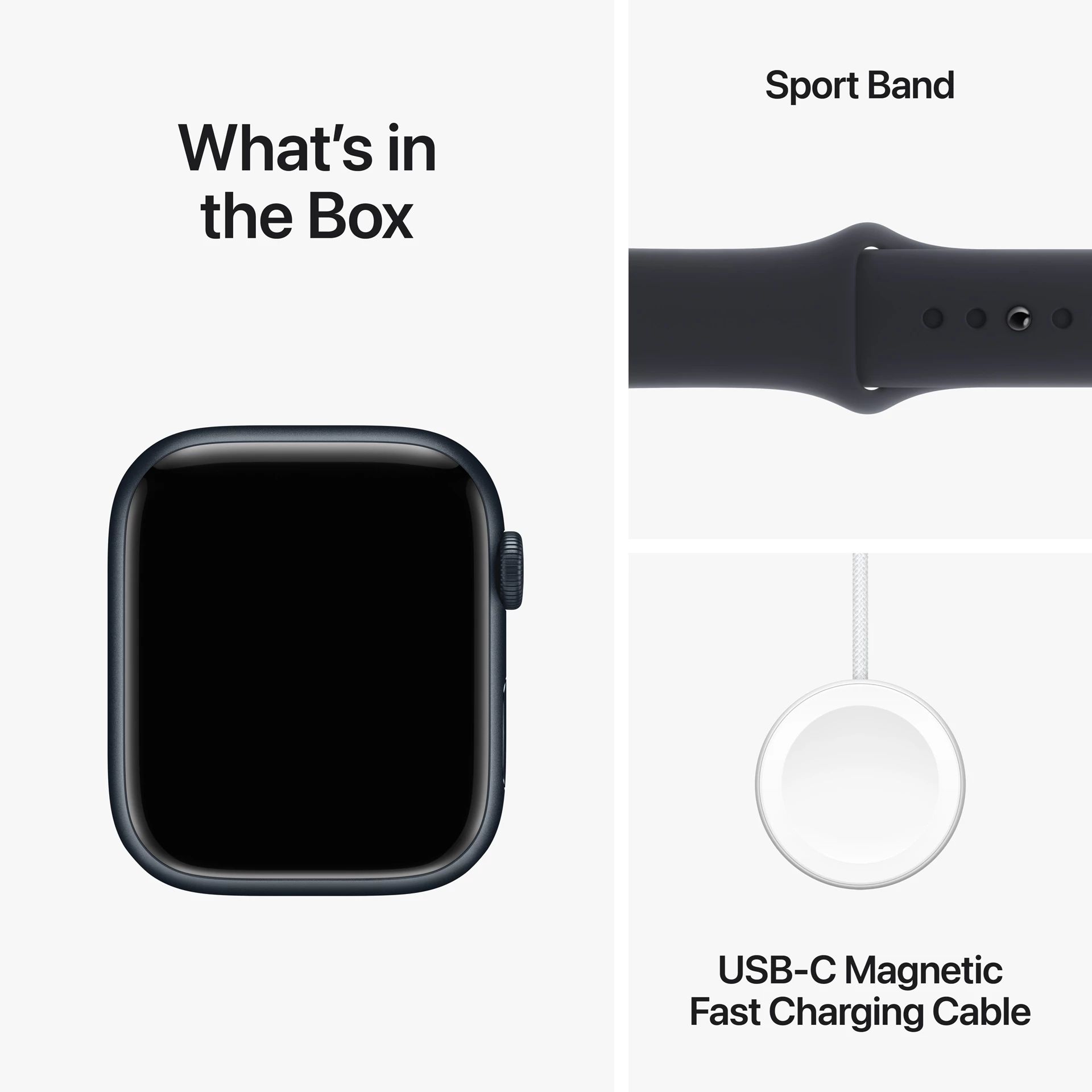 Apple Watch Series 9 GPS 45mm Midnight Aluminium Case med Midnight Sport Band