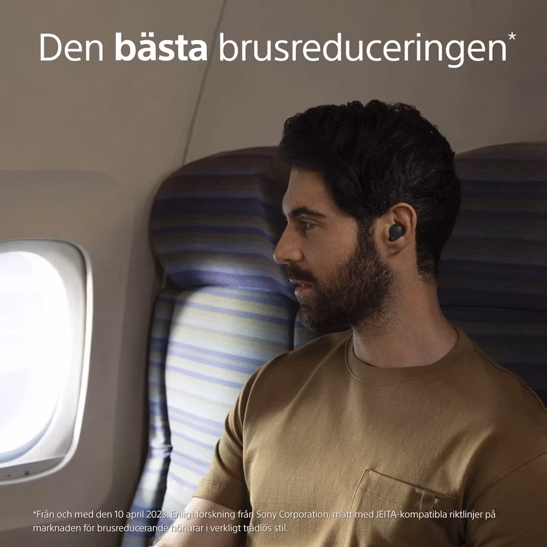Sony WF-1000XM5 svart True Wireless-hörlurar med enastående brusreducering