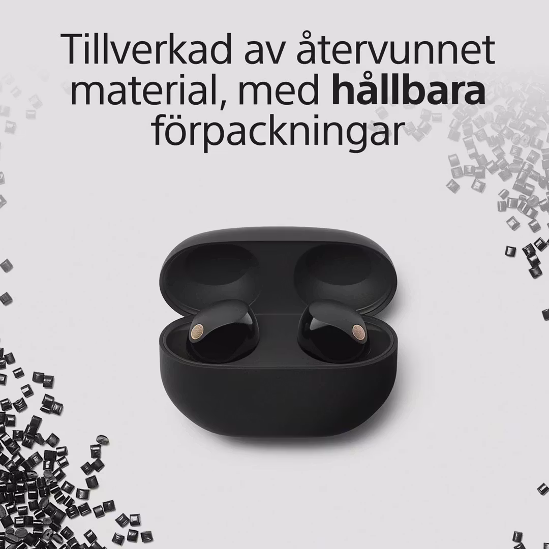 Sony WF-1000XM5 svart True Wireless-hörlurar med enastående brusreducering